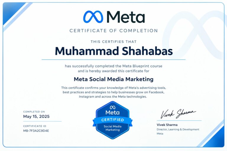 image of meta certificate